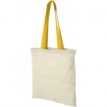 Logotrade advertising product picture of: Nevada 100 g/m² cotton tote bag coloured handles 7L